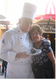 Chef Oscar Martinez helps Grahms celebrate her 85th Birthday in 2013.