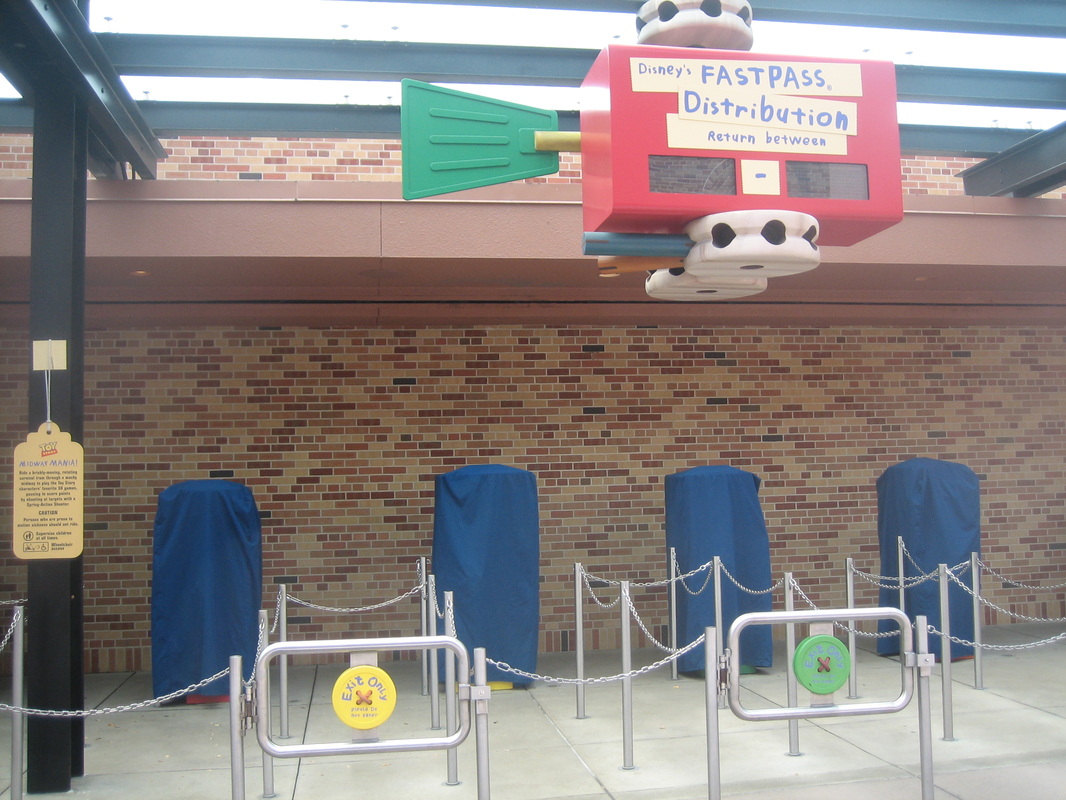 The FASTPASS system for Toy Story Midway Mania at Disney Hollywood Studios has run out of FASTPASSes for the day.
