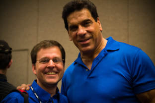 Lou Ferrigno, on right, and I  Photo by James Nguyen